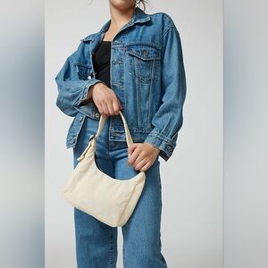 Baggu Mini Nylon Shoulder Bag in Ivory